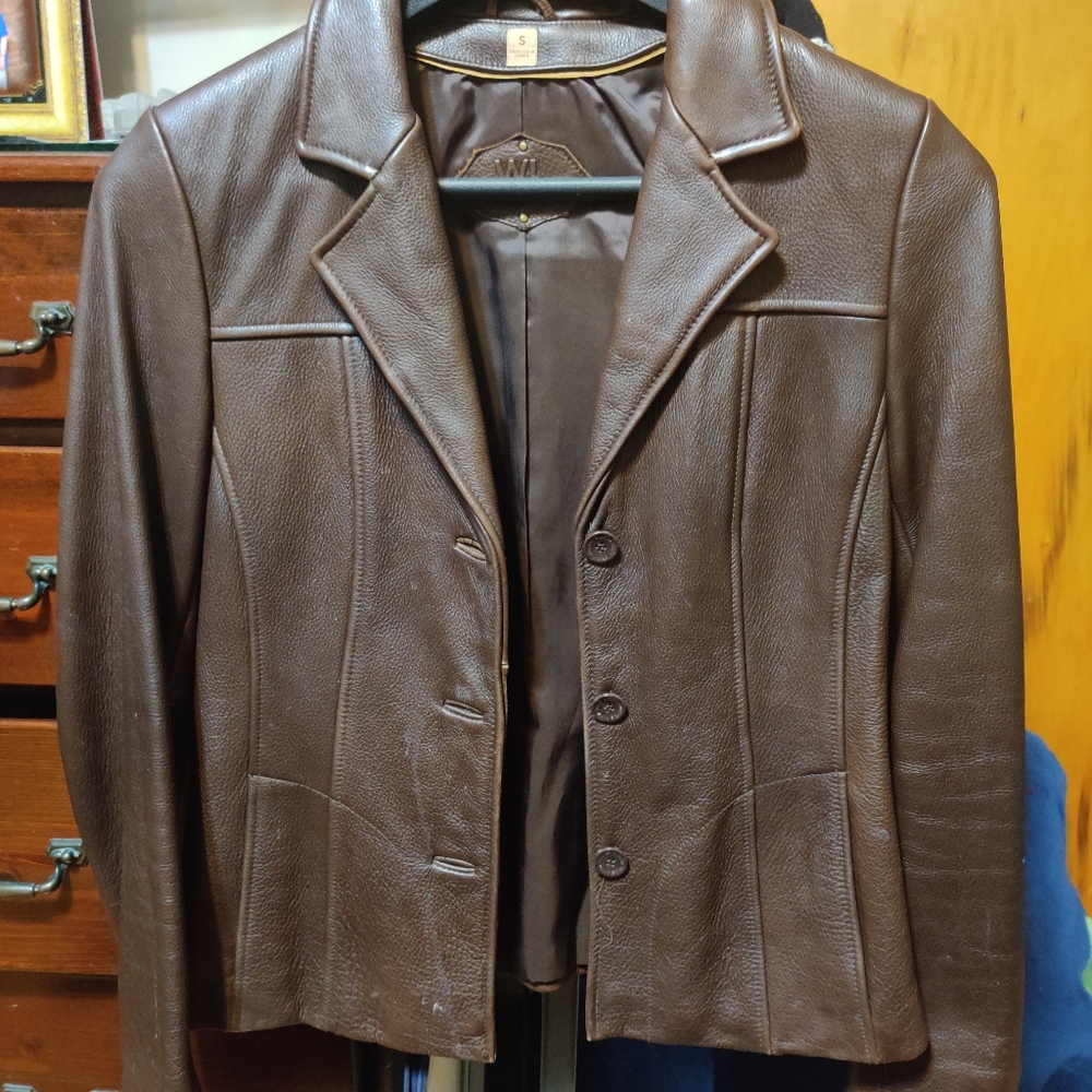 Brown leather Wilson's leather jacket